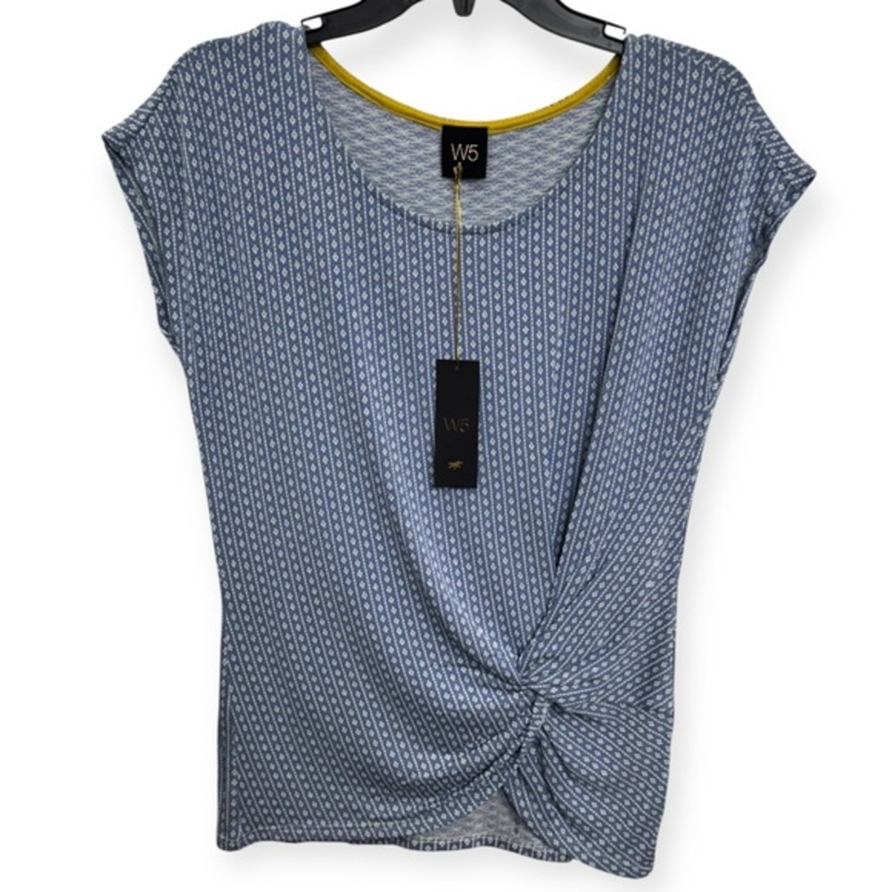 Anthropologie: W5 Women’s Blue Geometric Twist Blouse Size M **216